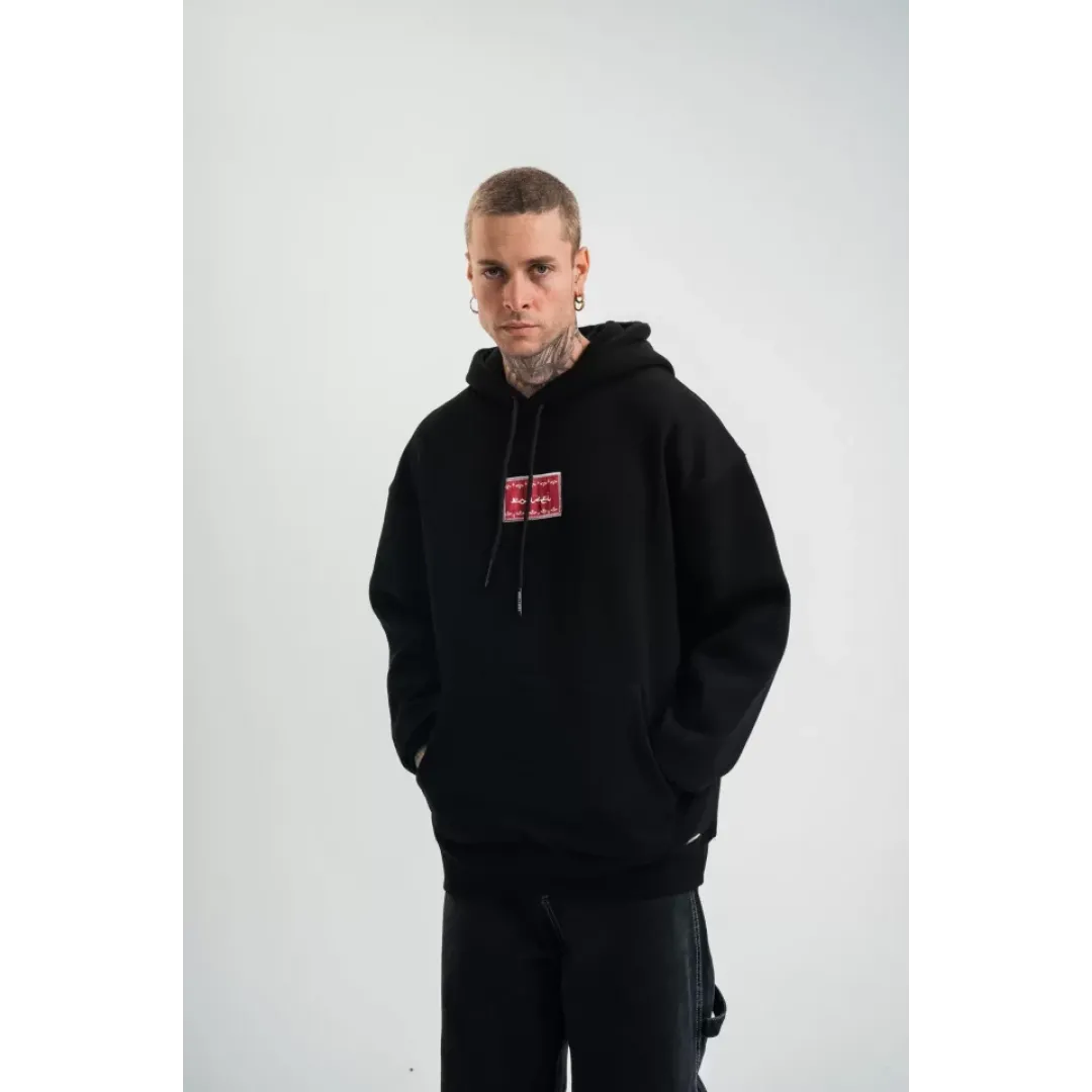 POLIZEI Premium Kalite Unisex Kapşonlu Dijital Patchli SweatShirt - Siyah - 129633 POLIZEI Premium Kalite Unisex Kapşonlu Dijital Patchli SweatShirt - Siyah - 129633