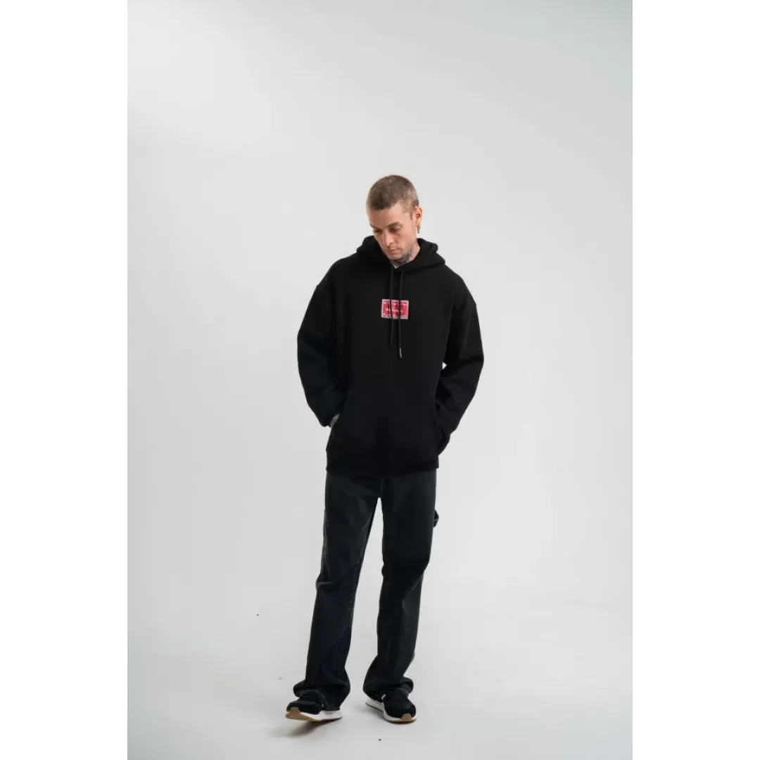 POLIZEI Premium Kalite Unisex Kapşonlu Dijital Patchli SweatShirt - Siyah - 129633 POLIZEI Premium Kalite Unisex Kapşonlu Dijital Patchli SweatShirt - Siyah - 129633