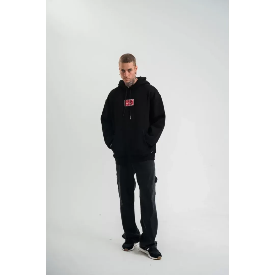 POLIZEI Premium Kalite Unisex Kapşonlu Dijital Patchli SweatShirt - Siyah - 129633 POLIZEI Premium Kalite Unisex Kapşonlu Dijital Patchli SweatShirt - Siyah - 129633