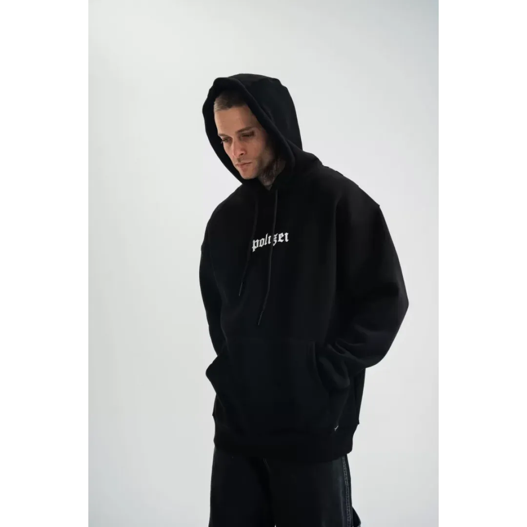 Kapşonlu Double Oversize Dijital Patchli SweatShirt - Siyah - 129885 Kapşonlu Double Oversize Dijital Patchli SweatShirt - Siyah - 129885