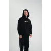 Kapşonlu Double Oversize Dijital Patchli SweatShirt - Siyah - 129885 Kapşonlu Double Oversize Dijital Patchli SweatShirt - Siyah - 129885