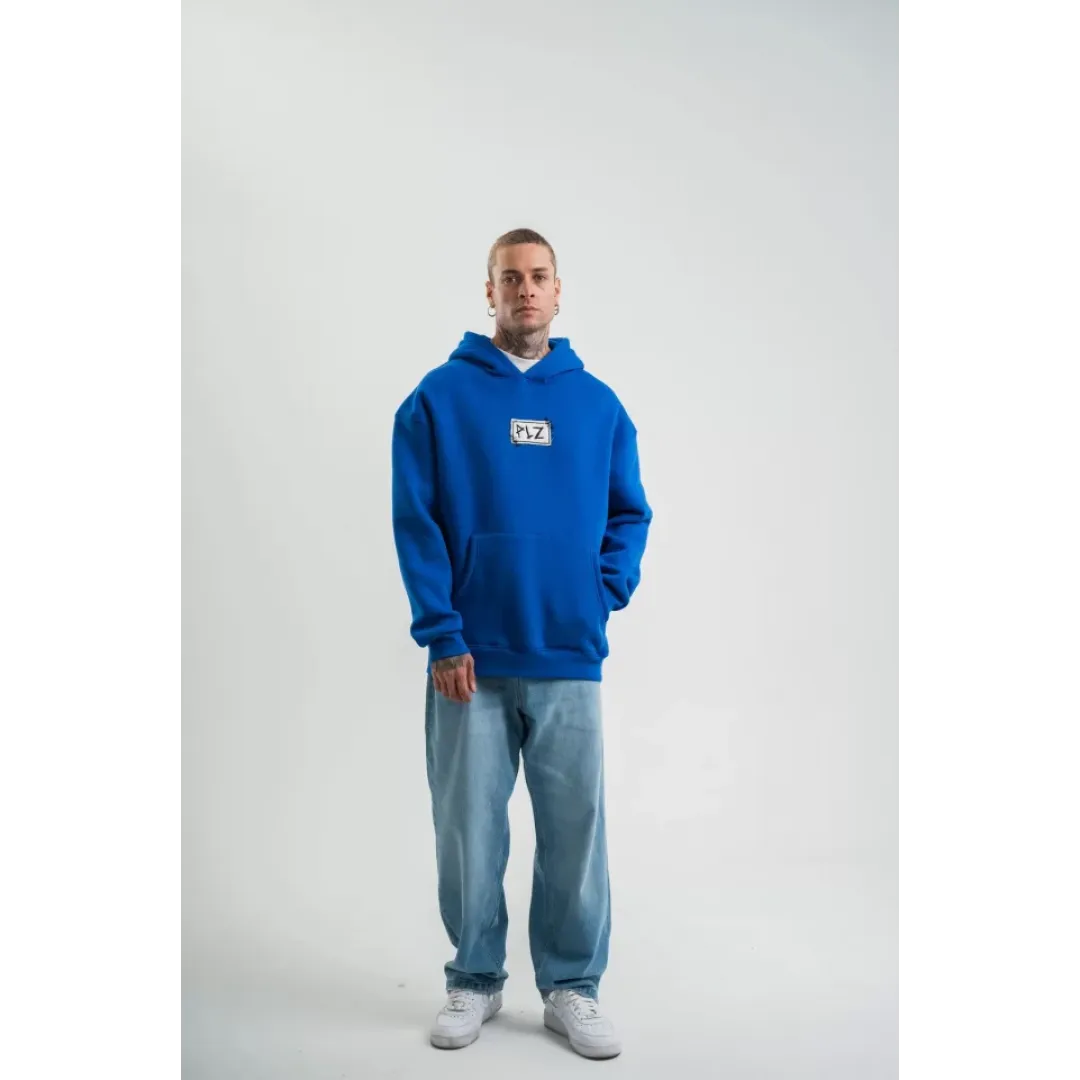 Unisex Kapşonlu Uzun Kol Patchli Nakışlı SweatShirt - Mavi - 129900 Unisex Kapşonlu Uzun Kol Patchli Nakışlı SweatShirt - Mavi - 129900