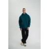 Unisex Uzun Kol Kapşonlu Yıkamalı Nakışlı SweatShirt - Koyu Deniz Yeşili - 129969 Unisex Uzun Kol Kapşonlu Yıkamalı Nakışlı SweatShirt - Koyu Deniz Yeşili - 129969