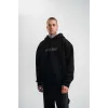 Unisex Üç İplik Kapşonlu Nakışlı SweatShirt - Siyah - 130055 Unisex Üç İplik Kapşonlu Nakışlı SweatShirt - Siyah - 130055