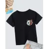 Unisex Çocuk Baskılı T-Shirt - Siyah - 130172 Unisex Çocuk Baskılı T-Shirt - Siyah - 130172