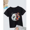 Unisex Çocuk Baskılı T-Shirt - Siyah - 130172 Unisex Çocuk Baskılı T-Shirt - Siyah - 130172