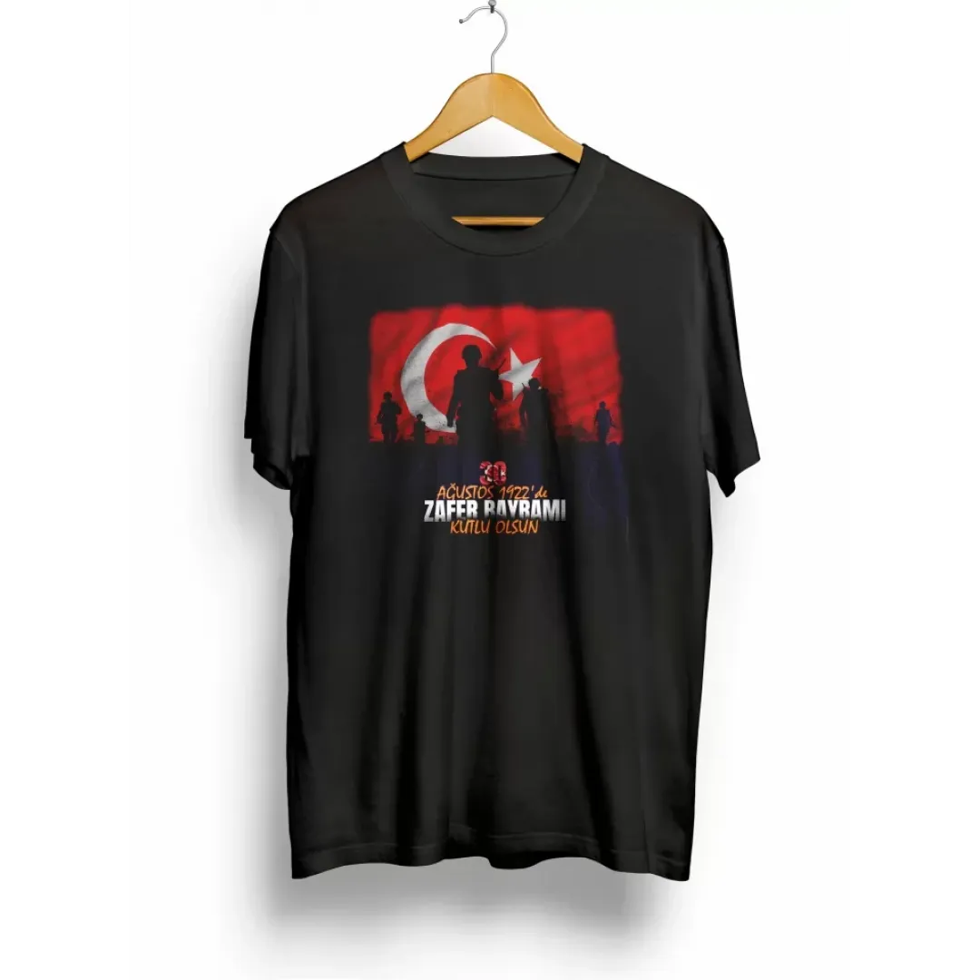 30 Ağustos Atatürk Baskılı T-shirt - Siyah - 130193 30 Ağustos Atatürk Baskılı T-shirt - Siyah - 130193