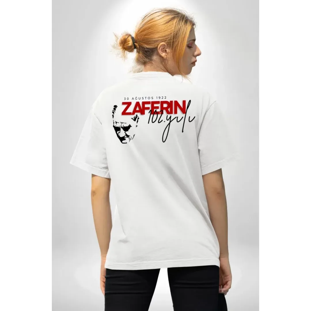 30 Ağustos Unisex Baskılı T-shirt - Beyaz - 130195 30 Ağustos Unisex Baskılı T-shirt - Beyaz - 130195