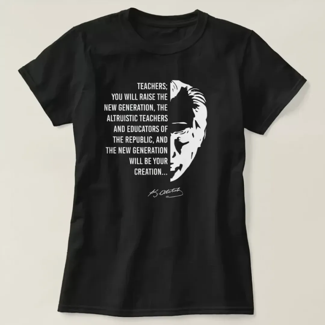 24 Kasım Öğretmenler Günü Baskılı T-shirt - Siyah - 130203 24 Kasım Öğretmenler Günü Baskılı T-shirt - Siyah - 130203