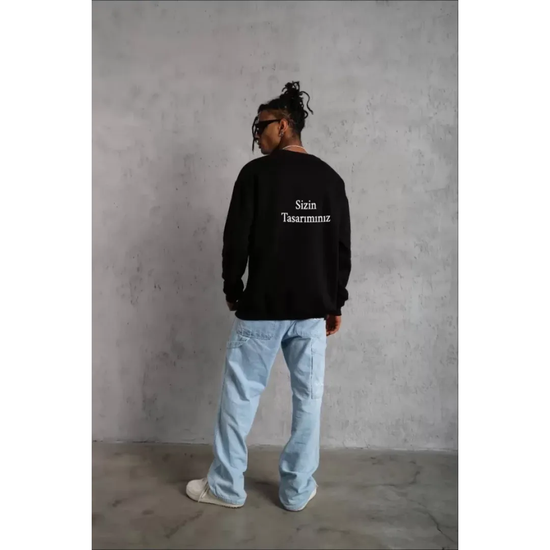 Üç İplik Biskilet Yaka Sweatshirt - 130222 Üç İplik Biskilet Yaka Sweatshirt - 130222