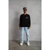 Üç İplik Biskilet Yaka Sweatshirt - 130222 Üç İplik Biskilet Yaka Sweatshirt - 130222