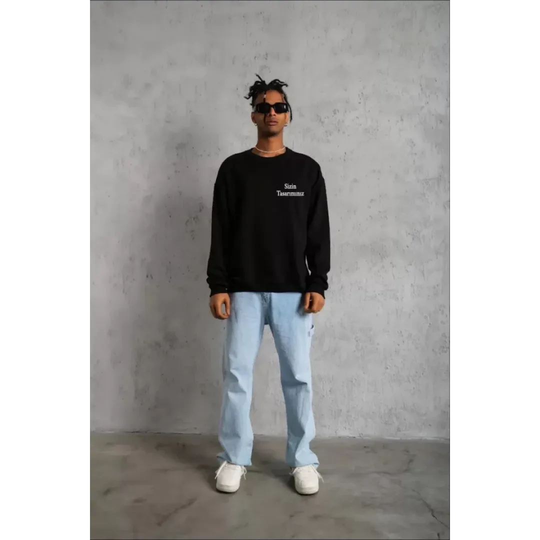 Üç İplik Biskilet Yaka Sweatshirt - 130222 Üç İplik Biskilet Yaka Sweatshirt - 130222