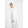 Unisex Uzun Kol Bisiklet Yaka Yıkamalı SweatShirt - Beyaz - 130421 Unisex Uzun Kol Bisiklet Yaka Yıkamalı SweatShirt - Beyaz - 130421