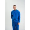 Uzun Kol Bisiklet Yaka Basic SweatShirt - Mavi - 130428 Uzun Kol Bisiklet Yaka Basic SweatShirt - Mavi - 130428