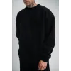 Uzun Kol Bisiklet Yaka Basic SweatShirt - Siyah - 130430 Uzun Kol Bisiklet Yaka Basic SweatShirt - Siyah - 130430