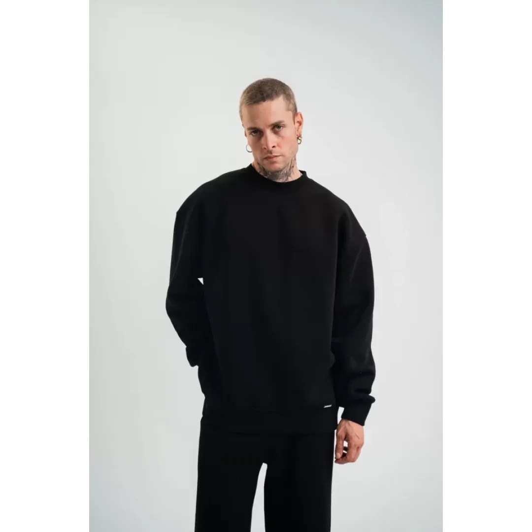 Uzun Kol Bisiklet Yaka Basic SweatShirt - Siyah - 130430 Uzun Kol Bisiklet Yaka Basic SweatShirt - Siyah - 130430