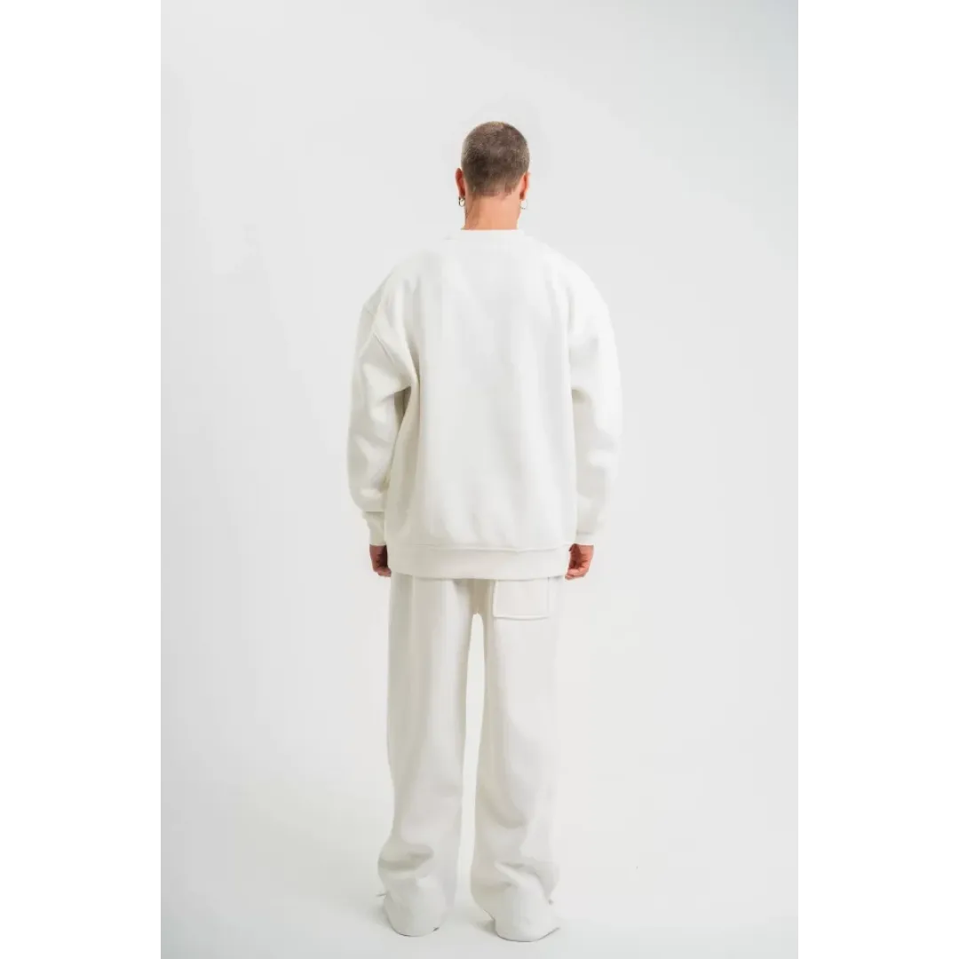 Uzun Kol Bisiklet Yaka Basic SweatShirt - Beyaz - 130431 Uzun Kol Bisiklet Yaka Basic SweatShirt - Beyaz - 130431