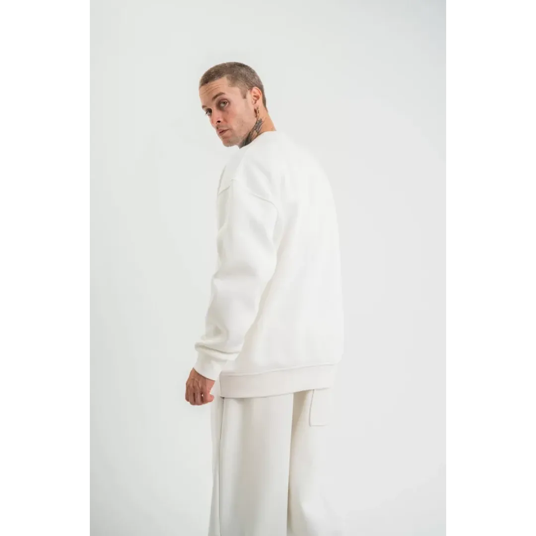 Uzun Kol Bisiklet Yaka Basic SweatShirt - Beyaz - 130431 Uzun Kol Bisiklet Yaka Basic SweatShirt - Beyaz - 130431