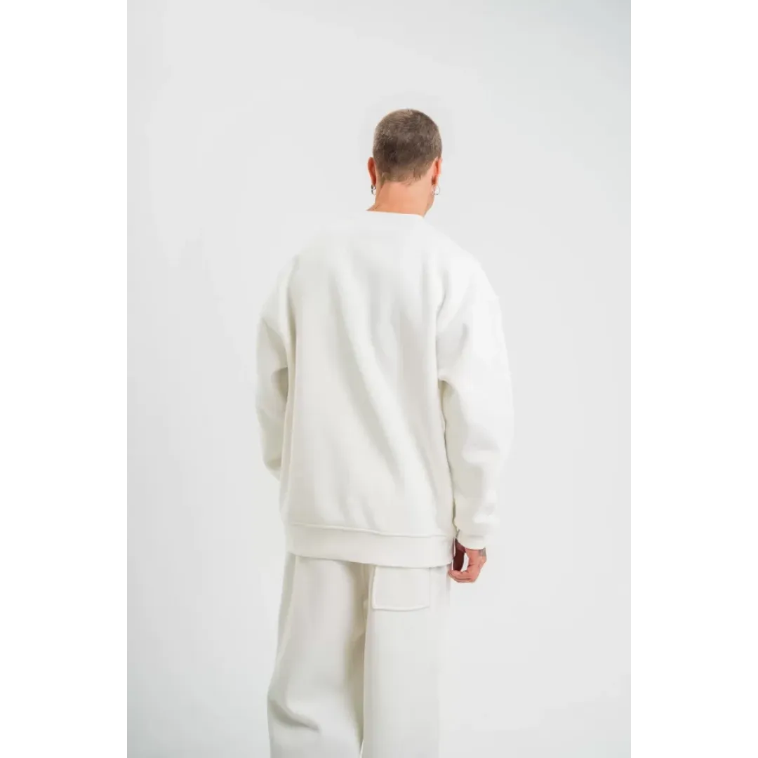 Uzun Kol Bisiklet Yaka Basic SweatShirt - Beyaz - 130431 Uzun Kol Bisiklet Yaka Basic SweatShirt - Beyaz - 130431
