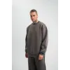 Uzun Kol Bisiklet Yaka Basic SweatShirt - Füme - 130432 Uzun Kol Bisiklet Yaka Basic SweatShirt - Füme - 130432