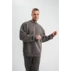 Uzun Kol Bisiklet Yaka Basic SweatShirt - Füme - 130432 Uzun Kol Bisiklet Yaka Basic SweatShirt - Füme - 130432