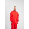 Uzun Kol Bisiklet Yaka Basic SweatShirt - Kırmızı - 130433 Uzun Kol Bisiklet Yaka Basic SweatShirt - Kırmızı - 130433