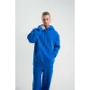 Unisex Double Oversize Kapşonlu Basic SweatShirt - Mavi - 130436 Unisex Double Oversize Kapşonlu Basic SweatShirt - Mavi - 130436