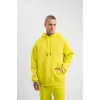 Unisex Double Oversize Kapşonlu Basic SweatShirt - Sarı - 130438 Unisex Double Oversize Kapşonlu Basic SweatShirt - Sarı - 130438