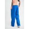 Unisex Boru Paça Baggy Eşofman Pantalon - Mavi - 130445 Unisex Boru Paça Baggy Eşofman Pantalon - Mavi - 130445