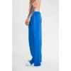Unisex Boru Paça Baggy Eşofman Pantalon - Mavi - 130445 Unisex Boru Paça Baggy Eşofman Pantalon - Mavi - 130445
