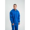 Unisex Double Oversize Patlı Yaka SweatShirt - Mavi - 130453 Unisex Double Oversize Patlı Yaka SweatShirt - Mavi - 130453
