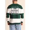 Bisiklet Yaka Parçalı Özel Üretim Sweatshirt- Yeşil 130666 Bisiklet Yaka Parçalı Özel Üretim Sweatshirt- Yeşil 130666