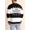 Bisiklet Yaka Parçalı Özel Üretim Sweatshirt- Siyah 130667 Bisiklet Yaka Parçalı Özel Üretim Sweatshirt- Siyah 130667
