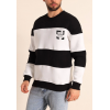 Bisiklet Yaka Parçalı Özel Üretim Sweatshirt- Siyah 130667 Bisiklet Yaka Parçalı Özel Üretim Sweatshirt- Siyah 130667