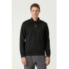 Unisex Uzun Kol Yarım Farmuarlı Yakalı Basic SweatShirt - Siyah 130670 Unisex Uzun Kol Yarım Farmuarlı Yakalı Basic SweatShirt - Siyah 130670