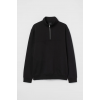 Oversize Yarım Farmuarlı Yakalı Basic SweatShirt - Siyah 130674 Oversize Yarım Farmuarlı Yakalı Basic SweatShirt - Siyah 130674