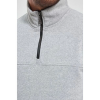 Oversize Yarım Farmuarlı Yakalı Basic SweatShirt - Gri 130675 Oversize Yarım Farmuarlı Yakalı Basic SweatShirt - Gri 130675