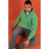 Oversize Yarım Farmuarlı Yakalı Basic SweatShirt - Yeşil 130676