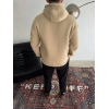 Üç İplik Kapşonlu Baskılı SweatShirt - Bej 130910 Üç İplik Kapşonlu Baskılı SweatShirt - Bej 130910