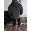 Üç İplik Kapşonlu Baskılı SweatShirt - Füme 130911 Üç İplik Kapşonlu Baskılı SweatShirt - Füme 130911