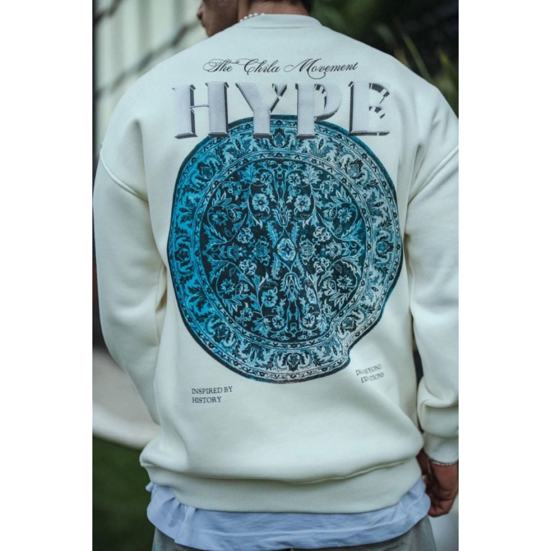 Üç İplik Bisiklet Yaka Baskılı SweatShirt - Beyaz 131070 Üç İplik Bisiklet Yaka Baskılı SweatShirt - Beyaz 131070