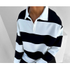 Unisex Üç İplik Parçalı Yakalı SweatShirt - Siyah 131078 Unisex Üç İplik Parçalı Yakalı SweatShirt - Siyah 131078