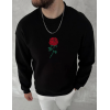 Unisex Bisiklet Yaka Ön Ve Arka Baskılı SweatShirt - Siyah - 131110 Unisex Bisiklet Yaka Ön Ve Arka Baskılı SweatShirt - Siyah - 131110