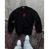 Unisex Bisiklet Yaka Ön Ve Arka Baskılı SweatShirt - Siyah - 131110 Unisex Bisiklet Yaka Ön Ve Arka Baskılı SweatShirt - Siyah - 131110