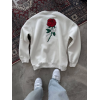 Unisex Bisiklet Yaka Ön Ve Arka Baskılı SweatShirt - Beyaz 131111 Unisex Bisiklet Yaka Ön Ve Arka Baskılı SweatShirt - Beyaz 131111