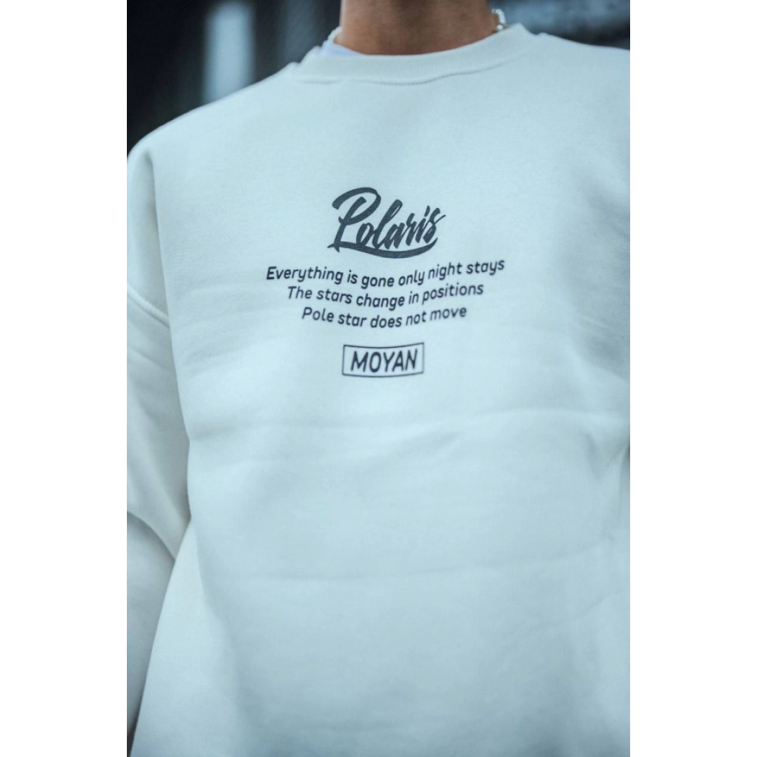 Kışlık Bisiklet Yaka Ön Ve Arka Baskılı SweatShirt - Beyaz - 131226 Kışlık Bisiklet Yaka Ön Ve Arka Baskılı SweatShirt - Beyaz - 131226
