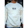 Oversize Bisiklet Yaka Üç İplik Baskılı SweatShirt - Beyaz - 131233 Oversize Bisiklet Yaka Üç İplik Baskılı SweatShirt - Beyaz - 131233