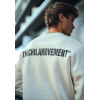 Kışlık Bisiklet Yaka Oversize Baskılı SweatShirt - Beyaz 131238 Kışlık Bisiklet Yaka Oversize Baskılı SweatShirt - Beyaz 131238