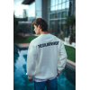 Kışlık Bisiklet Yaka Oversize Baskılı SweatShirt - Beyaz 131238 Kışlık Bisiklet Yaka Oversize Baskılı SweatShirt - Beyaz 131238