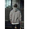 Üç İplik Penye Kapşonlu Basic SweatShirt - Boyalı Gri 131353 Üç İplik Penye Kapşonlu Basic SweatShirt - Boyalı Gri 131353